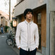 Alpine Note - Piped White Mercerized Cotton Shirt