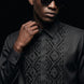 Elegant Sewing Hand Beaded Men's Shirt