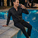 Elegant Sewing Hand Beaded Men's Shirt
