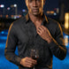 Elegant Sewing Hand Beaded Men's Shirt