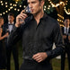 Elegant Sewing Hand Beaded Men's Shirt