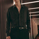 Elegant Sewing Hand Beaded Men's Shirt