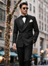 Carbon Prism - Black Jacquard & Diamond 2-Piece Tuxedo Set
