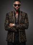 Diadem Pharaoh - Black & Gold Crown Crystal Dinner Jacket