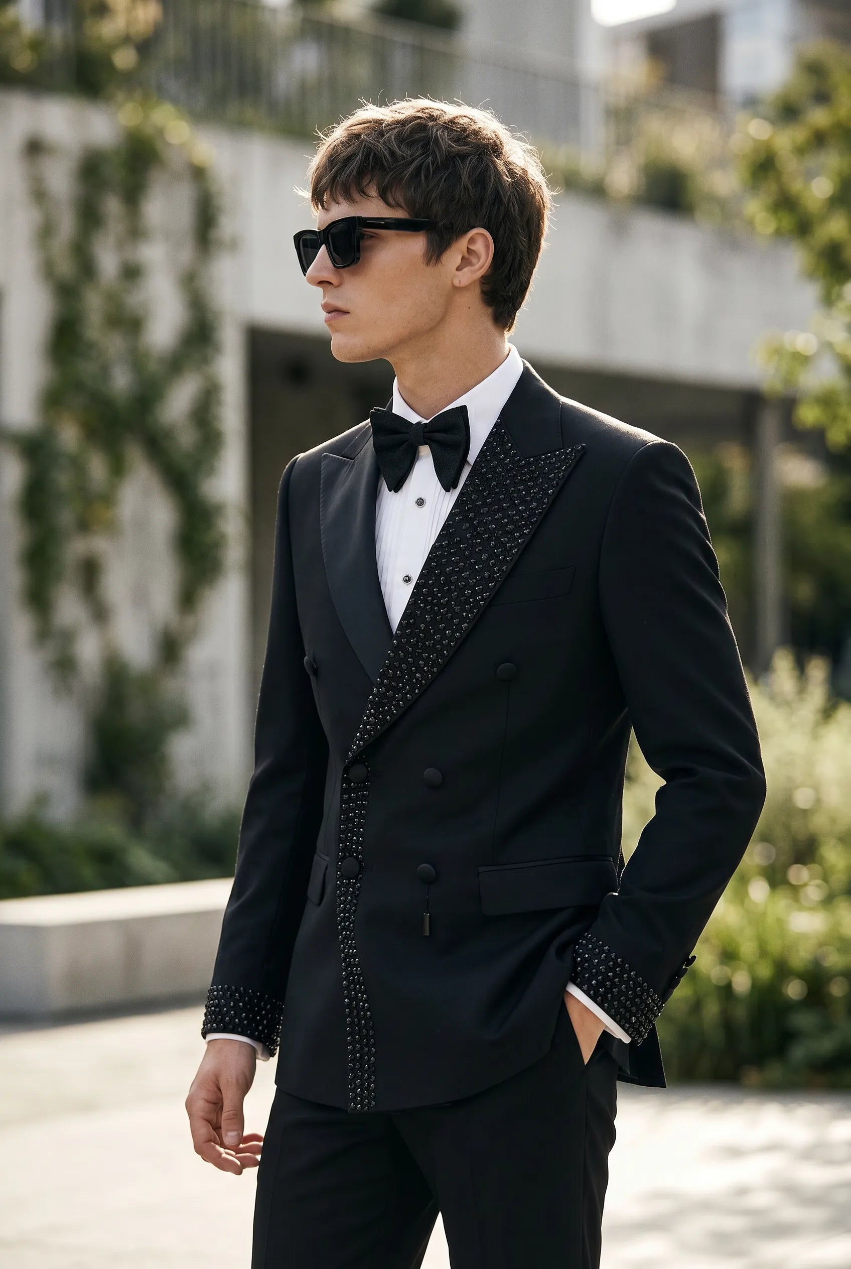 Umbra Paragon - Black Crystal Double-Breasted Tuxedo