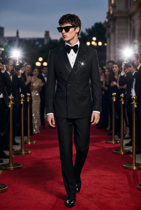 Umbra Paragon - Black Crystal Double-Breasted Tuxedo
