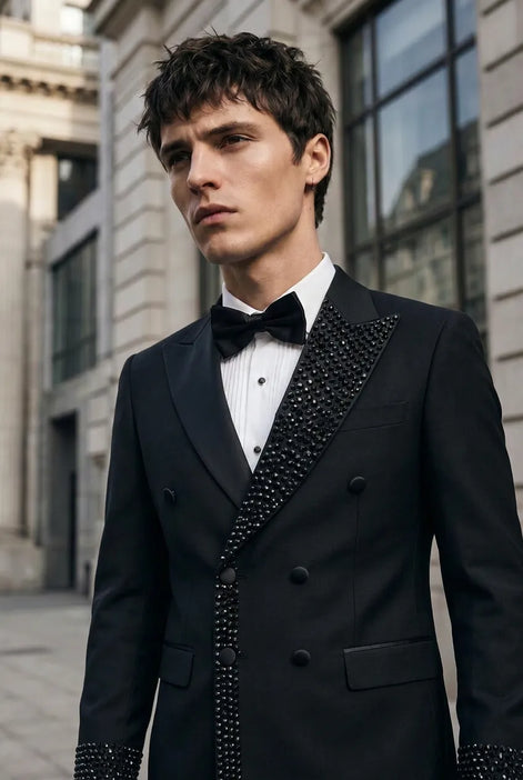 Umbra Paragon - Black Crystal Double-Breasted Tuxedo