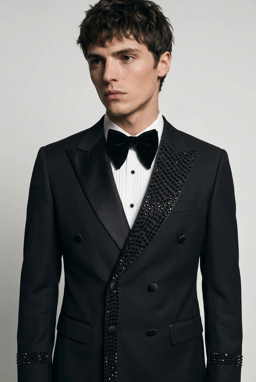 Umbra Paragon - Black Crystal Double-Breasted Tuxedo