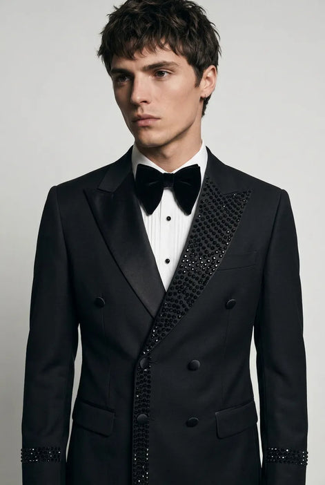Umbra Paragon - Black Crystal Double-Breasted Tuxedo