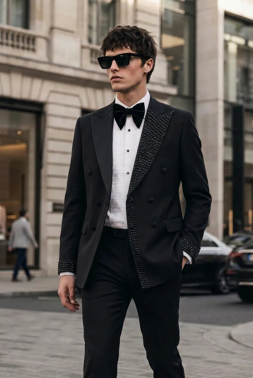 Umbra Paragon - Black Crystal Double-Breasted Tuxedo