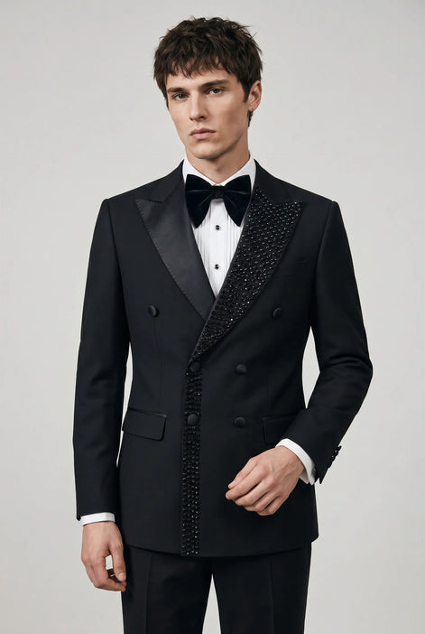 Umbra Paragon - Black Crystal Double-Breasted Tuxedo
