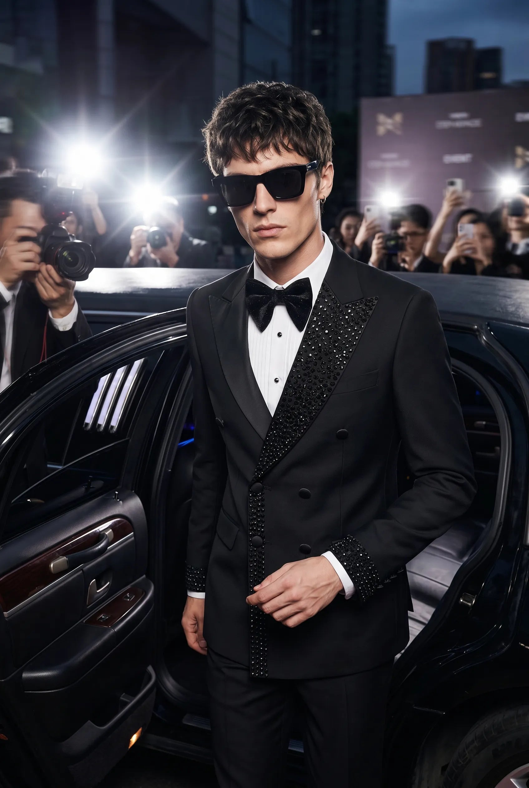 Umbra Paragon - Black Crystal Double-Breasted Tuxedo