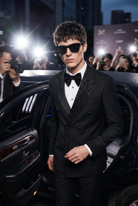Umbra Paragon - Black Crystal Double-Breasted Tuxedo
