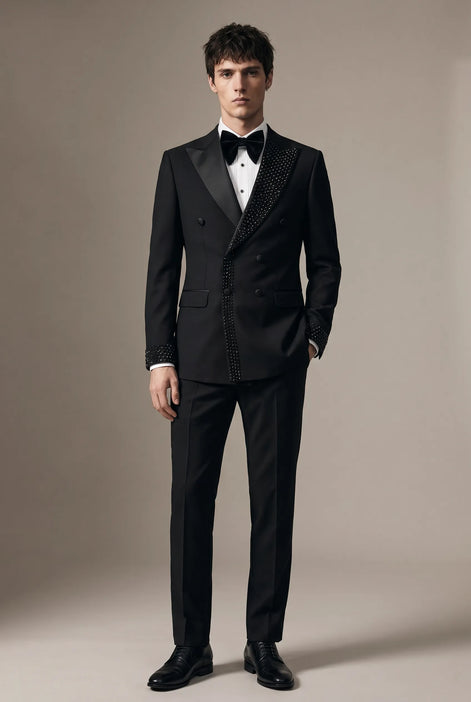 Umbra Paragon - Black Crystal Double-Breasted Tuxedo