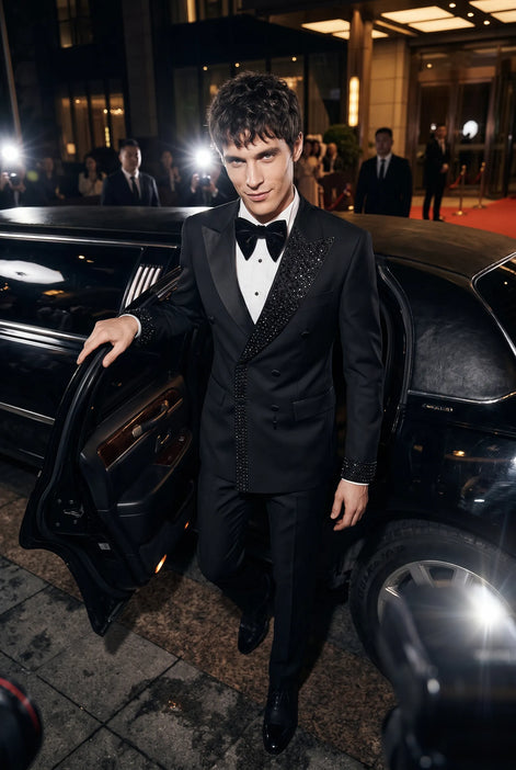 Umbra Paragon - Black Crystal Double-Breasted Tuxedo
