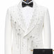 Alabaster Cascade - White Crystal Fringe Tuxedo
