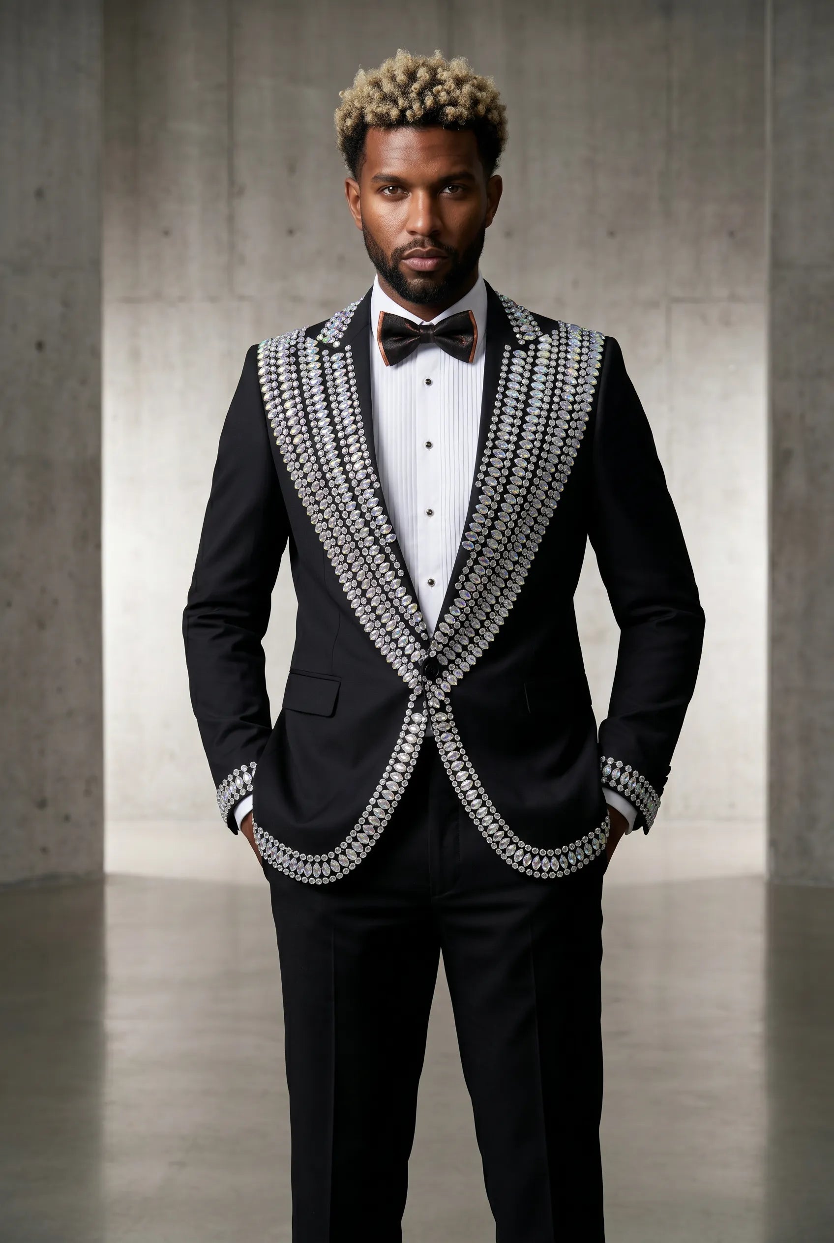 Kryos Vertex - Black Marquise Crystal Tuxedo