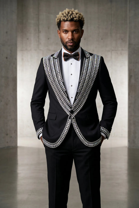 Kryos Vertex - Black Marquise Crystal Tuxedo