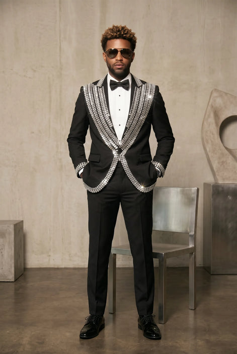 Kryos Vertex - Black Marquise Crystal Tuxedo