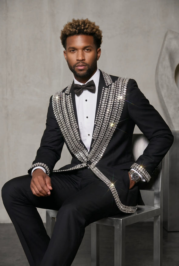 Kryos Vertex - Black Marquise Crystal Tuxedo