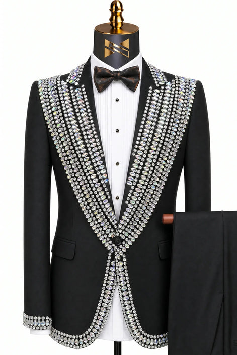 Kryos Vertex - Black Marquise Crystal Tuxedo