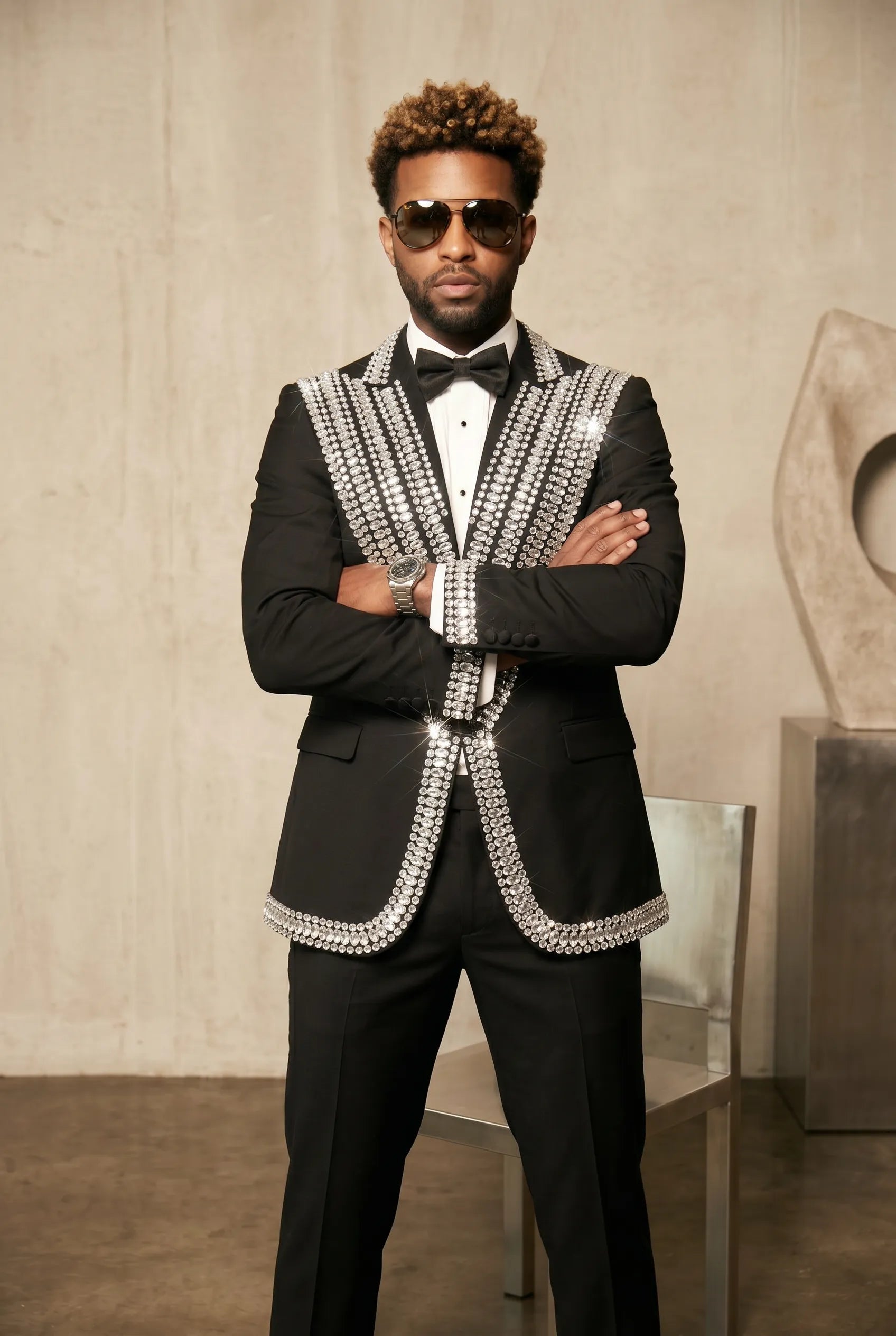 Kryos Vertex - Black Marquise Crystal Tuxedo