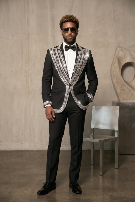 Kryos Vertex - Black Marquise Crystal Tuxedo