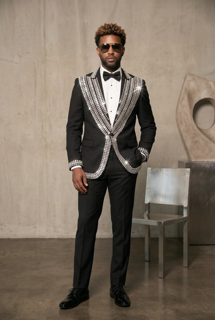 Kryos Vertex - Black Marquise Crystal Tuxedo