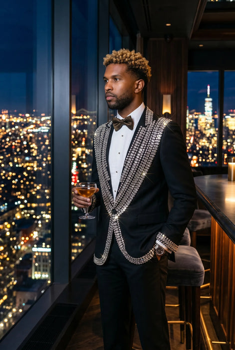 Kryos Vertex - Black Marquise Crystal Tuxedo