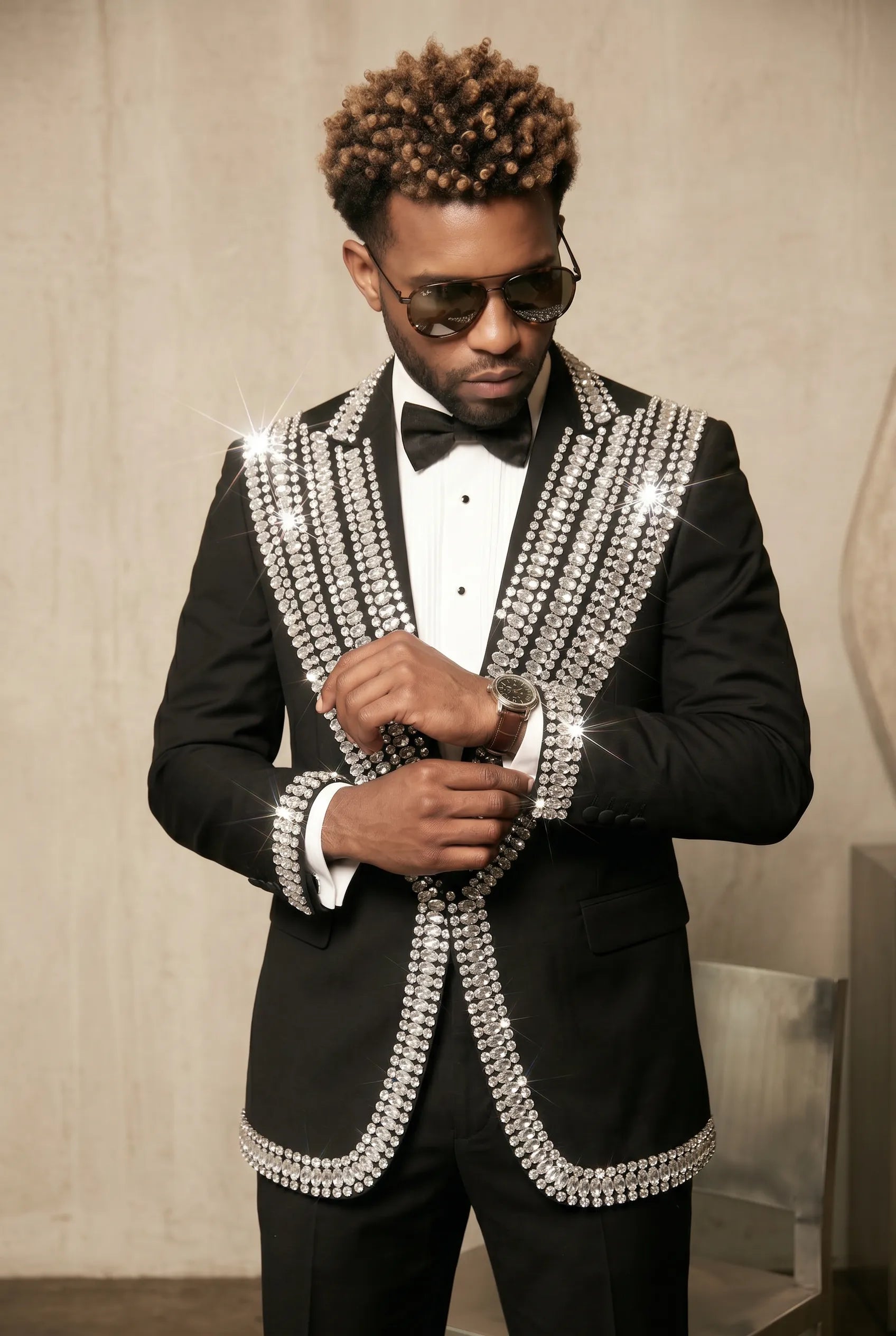 Kryos Vertex - Black Marquise Crystal Tuxedo