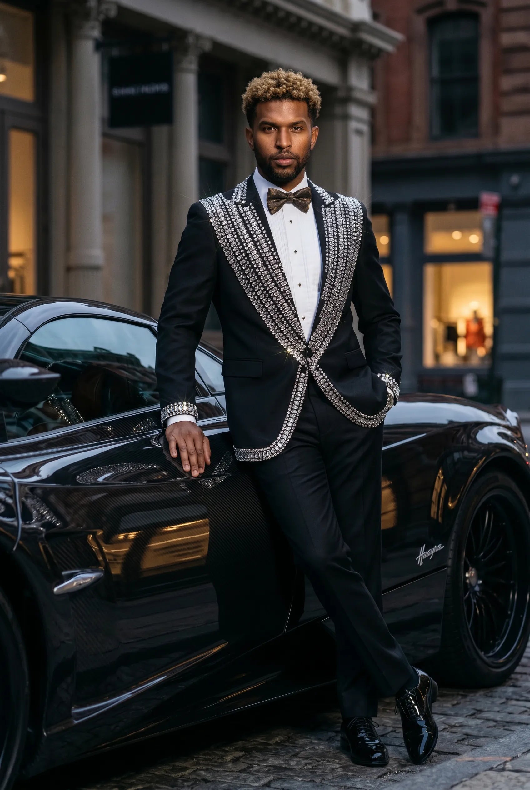 Kryos Vertex - Black Marquise Crystal Tuxedo