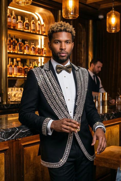 Kryos Vertex - Black Marquise Crystal Tuxedo