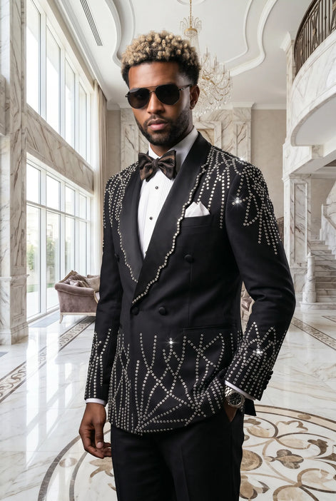 Aether Paradigm - Black Geometric Crystal Tuxedo