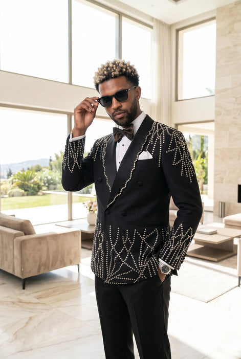 Aether Paradigm - Black Geometric Crystal Tuxedo