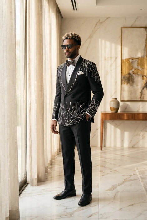 Aether Paradigm - Black Geometric Crystal Tuxedo