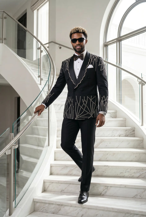 Aether Paradigm - Black Geometric Crystal Tuxedo