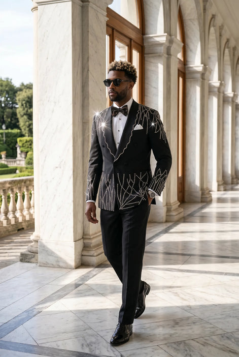 Aether Paradigm - Black Geometric Crystal Tuxedo