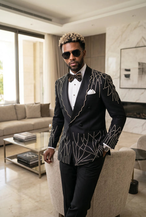 Aether Paradigm - Black Geometric Crystal Tuxedo