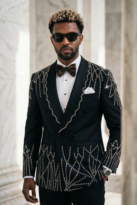 Aether Paradigm - Black Geometric Crystal Tuxedo