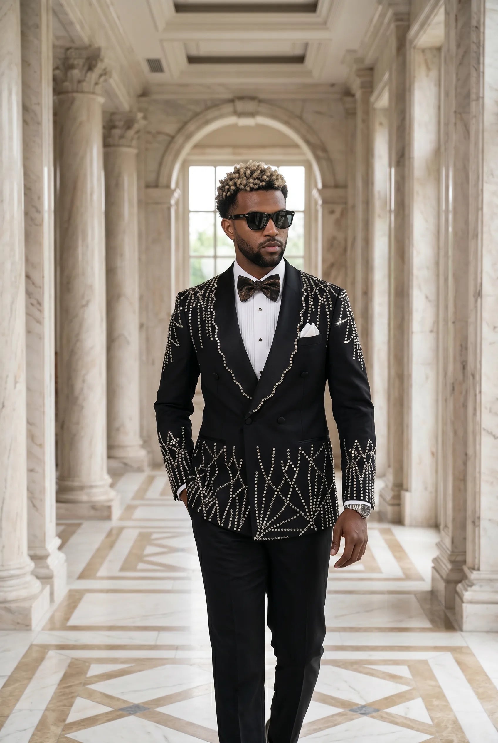 Aether Paradigm - Black Geometric Crystal Tuxedo