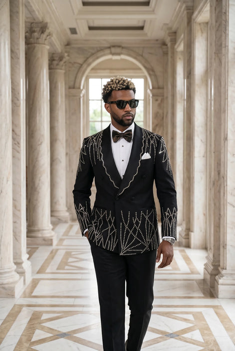 Aether Paradigm - Black Geometric Crystal Tuxedo