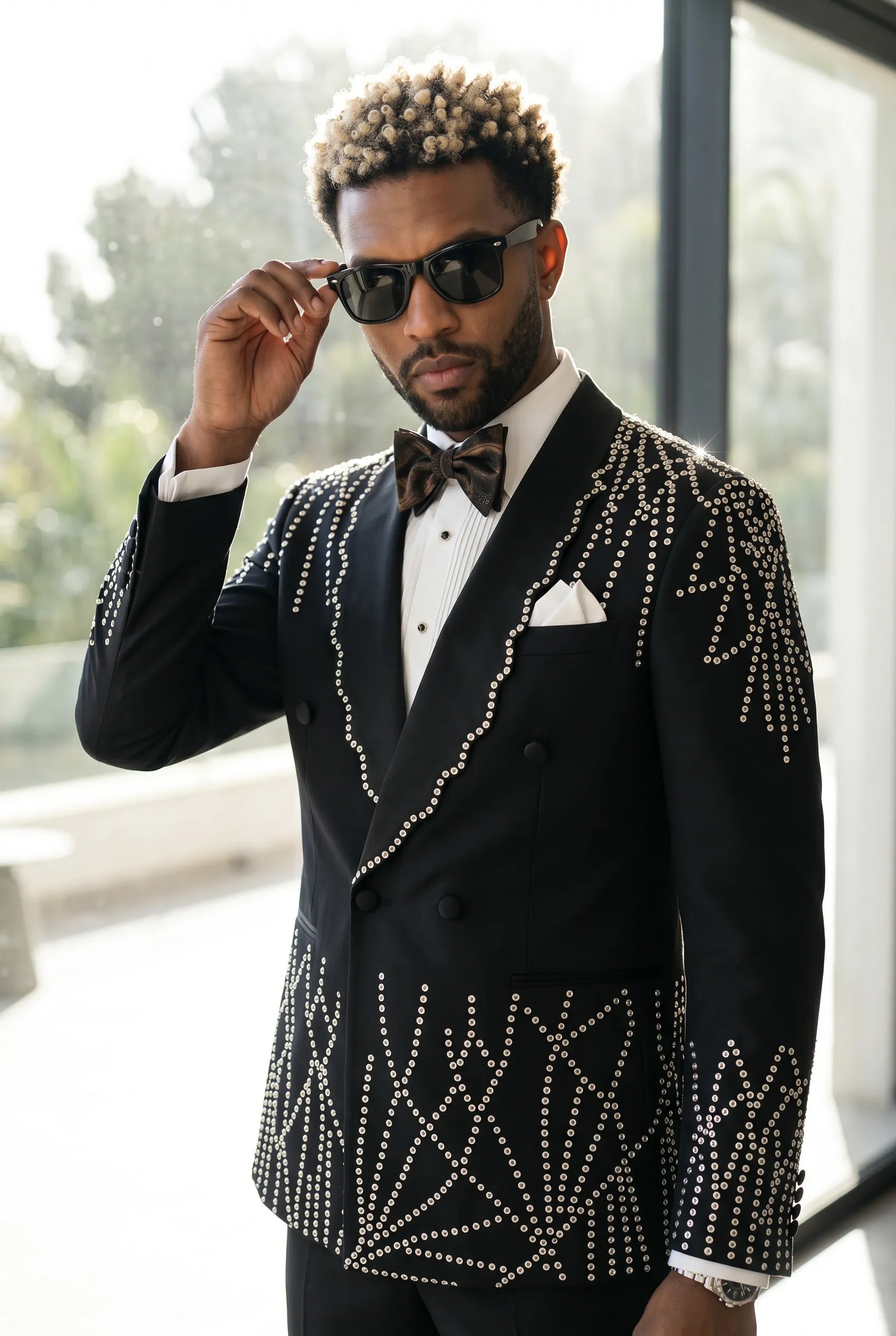 Aether Paradigm - Black Geometric Crystal Tuxedo