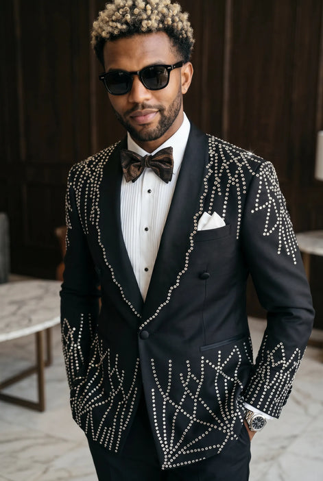 Aether Paradigm - Black Geometric Crystal Tuxedo