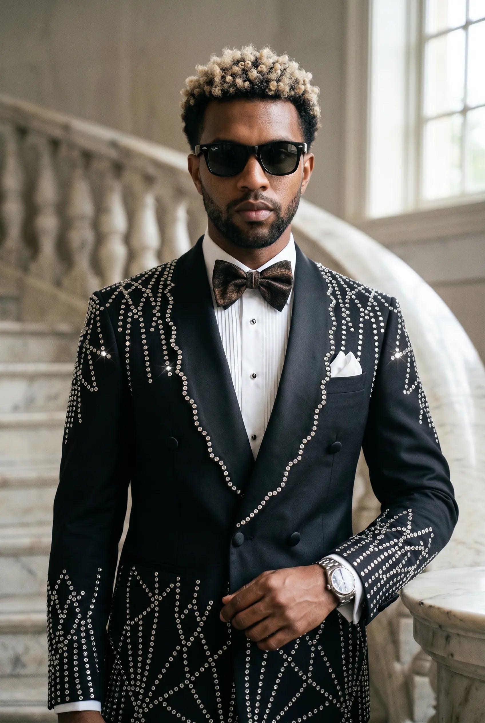 Aether Paradigm - Black Geometric Crystal Tuxedo