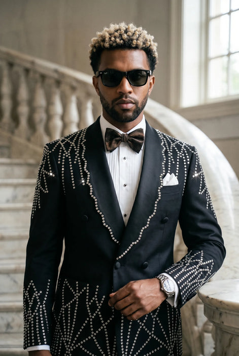 Aether Paradigm - Black Geometric Crystal Tuxedo