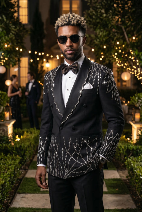 Aether Paradigm - Black Geometric Crystal Tuxedo