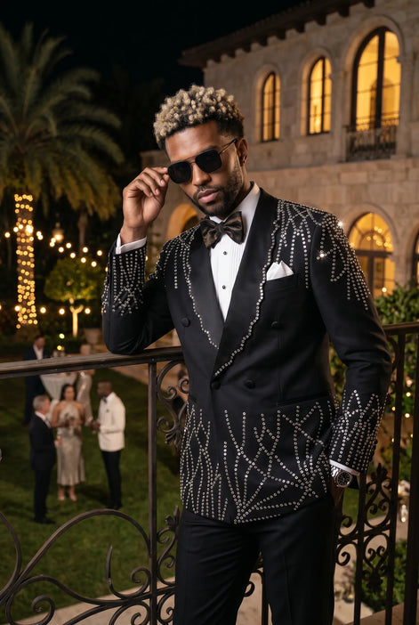 Aether Paradigm - Black Geometric Crystal Tuxedo