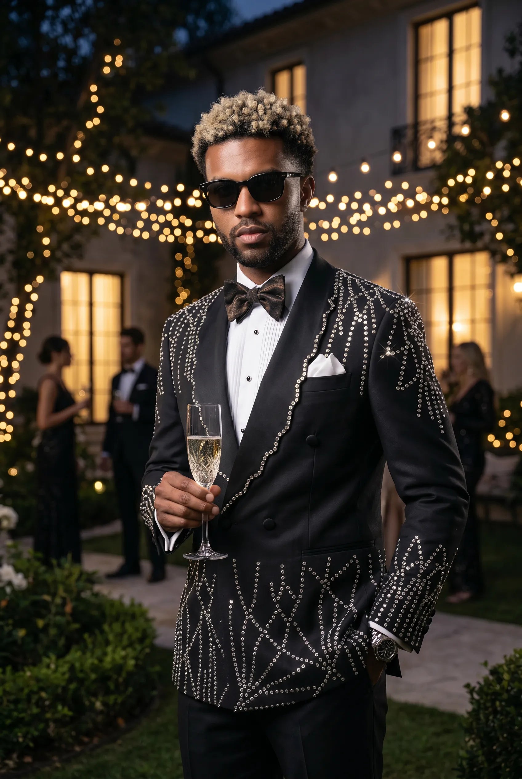 Aether Paradigm - Black Geometric Crystal Tuxedo