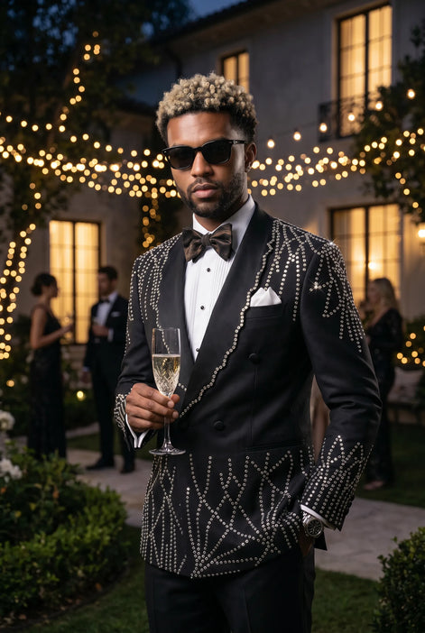 Aether Paradigm - Black Geometric Crystal Tuxedo