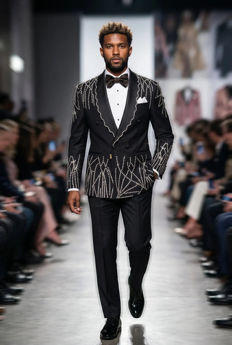Aether Paradigm - Black Geometric Crystal Tuxedo